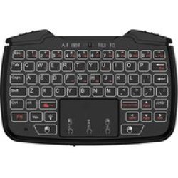 KBD-ZW-RK707 Rii 2-IN-1 Wireless MINI Keyboard With Gamepad Black
