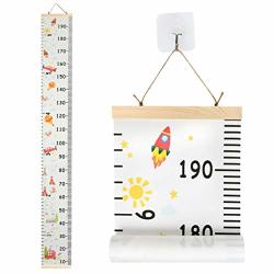 78.7x7.87 Wall Ruler Growth Chart Canvas Removable Height Growth Chart FOCCTS Baby Growth Chart Handing Ruler Wall Decor for Kids Space-Inspired Cartoon Patterns