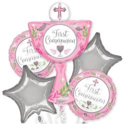 Anagram Communion Day Girl Bouquet Of Balloons
