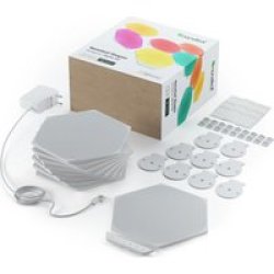 Shapes Hexagon Smart Decor Wall Light Starter Kit - 100 Lumens 9 Pack Eu uk White