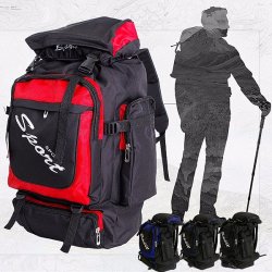 60l Large Anti-tear Backpack Outdoor Hiking Camping Travel Luggage Rucksack Bag
