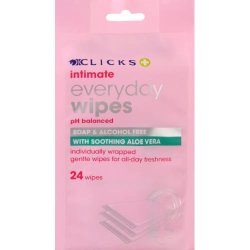 Clicks Intimate Everyday Wipes 24 Wipes
