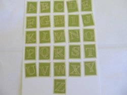 26pc Green Letters Uncut-cheap Courier Delivery