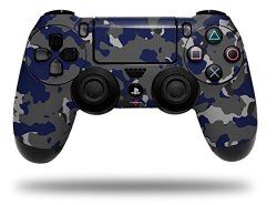 Vinyl Skin Wrap For Sony PS4 Dualshock Controller Wraptorcamo Old School Camouflage Camo Blue Navy Controller Not Included