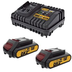CAT - Fast Charger With 2 X 2.0AH 18V Battery Packs