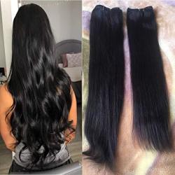 INCH 18-22 Natural Black Hair Extensions Remy Clip In Human Hair Double Weft Real Clip In Human Hair Extensions 100 Natural Hair 22 1B 7 Pieces 120G