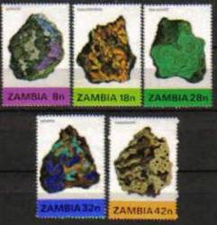 Zambia - 1982 Minerals 2nd Series Set Umm Sg 370-374
