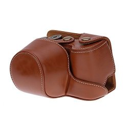 Andoer Pu Leather Camera Bag Case Cover Pouch For Sony A6000 NEX-6 Camera With Shoulder Strap Brown