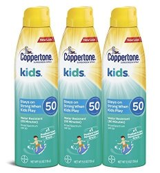 Coppertone Kids Sunscreen Continuous Spray Spf 50 5.5-OUNCE Pack Of 3