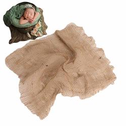 Baby Photography Props Linen Blanket Newborn Boy Girl Photo Shoot Burlap Background