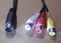 Cable 9 Pin S.video Male To 3 Rca Female