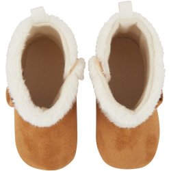 Made 4 Baby Girls Tan Suede Boot With Bow 6-12M