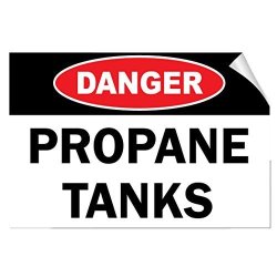 Danger Propane Tanks Hazard Flammable Label Decal Sticker Sticks To Any Surface