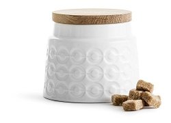 Sagaform 5017744 Oak Storage Jar Small White