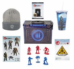 Toynk Gears Of War 5 Video Game Collectors Edition Looksee Ammo Tin With Grey Beanie Action Figures And Exclusive Dlc Content