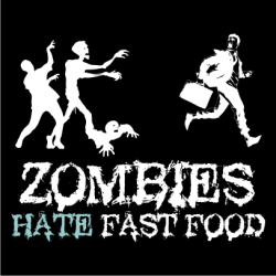 Zombies Hate Fast Food Sweater Black