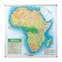 Map Board - Africa 1230 1230MM - Magnetic White
