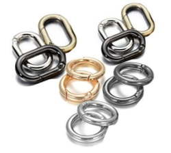 Camping Craft Metal Oval O Spring Ring Round Buckles Clips Carabiner 12 Set