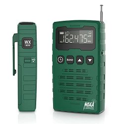 Sleep Timer and Headphone Jack Best Reception SOS Alarm Pocket Radio Portable AM FM Shortwave Radio Battery Operated with Large LCD Screen Auto-Scan Suitable for Home Outdoor Green 