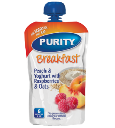 Pouch - Peachy Yoghurt With Rasberry & Oats 110ML