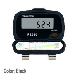 Hrm Pedusa PE-330 Step Pocket Pedometer Black
