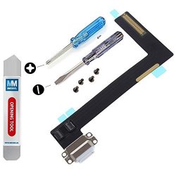 Mmobiel Dock Connector For Ipad Air 2 Black Charging Port Assembly Flex Cable Incl Professional Toolkit And Pre Installed Adhesive Incl 2 X Connector Screws