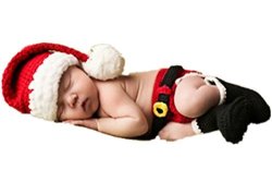 Lucky SHOP1234 Newborn Baby Photography Prop Crochet Knitted Fringe Christmas Outfits & Hat Diaper Style 1