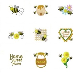 Machine Embroidery Design Set - Home Bees 9 In The Set