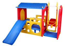 Super Playhouse Kids Jungle Gym Slide & Swing