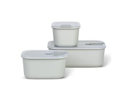 Easyclip Food Storage Box Set 3-PIECE Nordic White