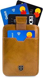 TRAVANDO Minimalist Credit Card Holder Rfid MINI Slim Wallet Strap Pocket Men