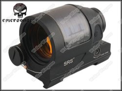 Emerson Srs Red Dot Sight 1X38 Solar Sight - Dual Power Supply Black
