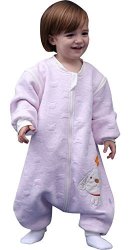 Cyuuro Early Walker Sleeping Bag Removable Sleeve Baby Wearable Blanket With Feet Autumn&winter