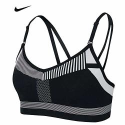 Nike Women's Indy Flyknit Sports Bra Tech Pack Black White AQ0160 010 M