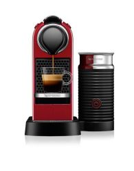Citiz Automatic Espresso Machine With Aeroccino Milk Frother Red