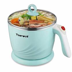 Topwit Electric Hot Pot MINI Electric Cooker Noodles Cooker Electric Kettle With Multi-function For Steam Egg Soup And Stew With Over-heating & Boil Dry