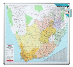 Map Board - South Africa 1230 1230MM - Magnetic White