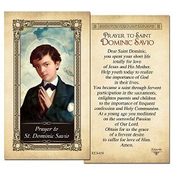 St. Dominic Savio Laminated Holy Card