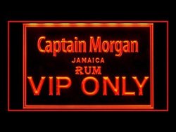 Captain Morgan Jamica Rum Vip Only Pub Bar Advertising LED Light Sign Y056R