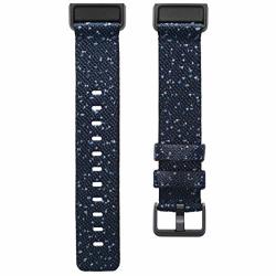 Fitbit Charge 4 Accessory Band Official Fitbit Product Woven Midnight Large