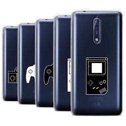 STUFF4 Gel Tpu Phone Case Cover For Nokia 8 Pack 20PCS Gaming Controller Collection