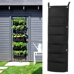 7 Pocket Indoor Outdoor Wall Hanging Planter Bags Plant Grow Bags