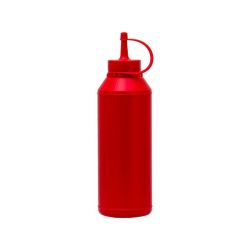 Round Plastic Sauce Bottle Red 6 Pack 500ML