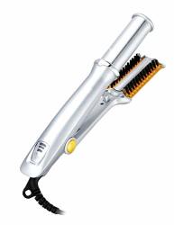 SAISZE Professional 2IN1 Curler Straightener Wet To Dry Hot Rotating Iron Hair Brush Hair Styling Salon By