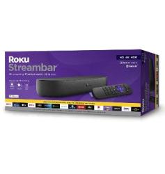 Roku Streambar 4K HDR Uhd Streaming Media Player speaker 9102R 2020