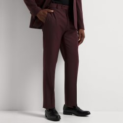 Men&apos S Burgundy Wool Suit Trousers