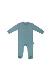 Tomi Baby Stretchy Footies Cotton With Gold Speckels Turquoise 6M