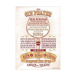 GinSanity The Gin Prayer Poster - Size A3