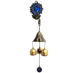 Zelro Vintage Shopkeepers Door Bell Wind Chime Triple Doorbell With 3 Brass Bells Greatly As A Quality Gift Suitable For Patio Porch Garden Or Backyard Decoration