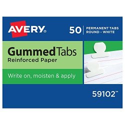 Avery Gummed Index Tabs 50 Tabs 59102